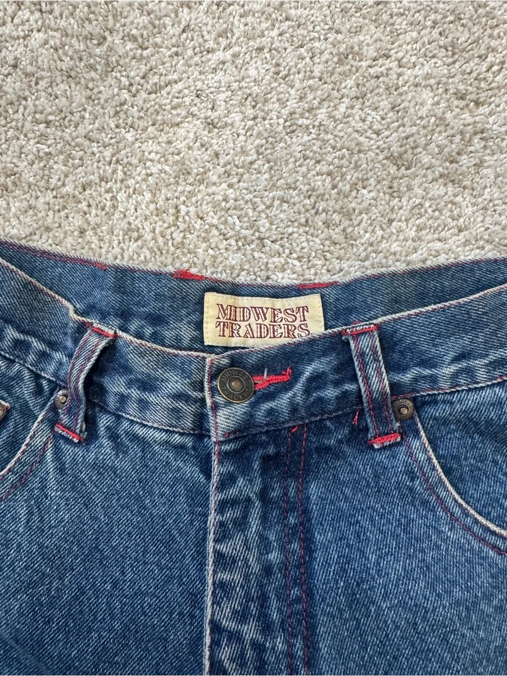 Vintage 90s Indigo High-Rise Denim Cutoff Shorts